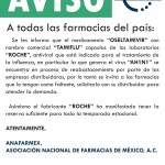 Aviso a todas las farmacias del país.