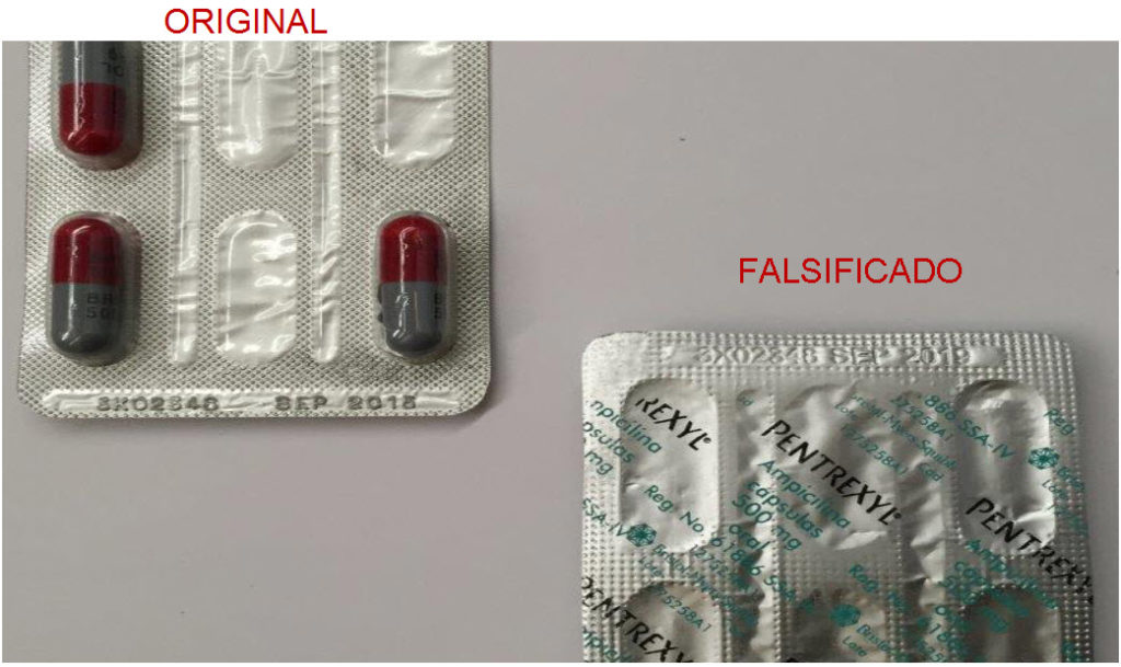 Presumible Falsificación Pentrexyl Caps 500mg | ANAFARMEX