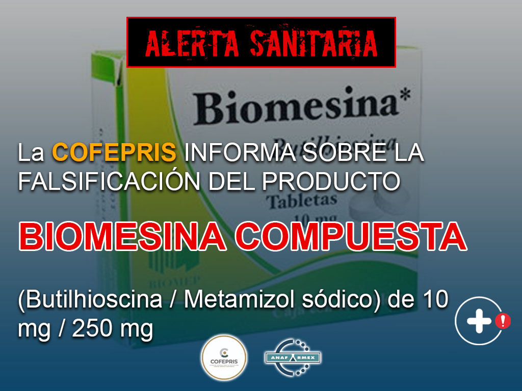 Alerta Sanitaria Biomesina Compuesta | ANAFARMEX